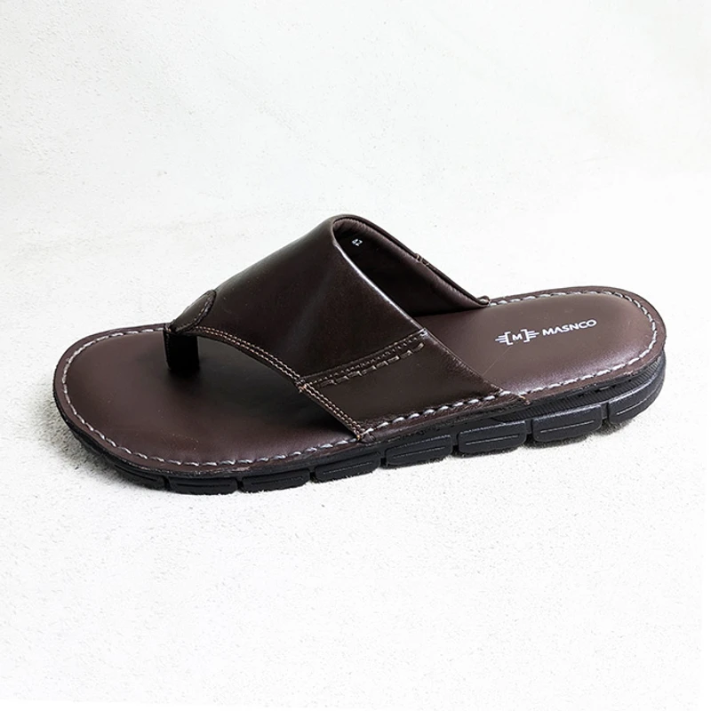 Lightweight Leather Sandal in Dark Brown