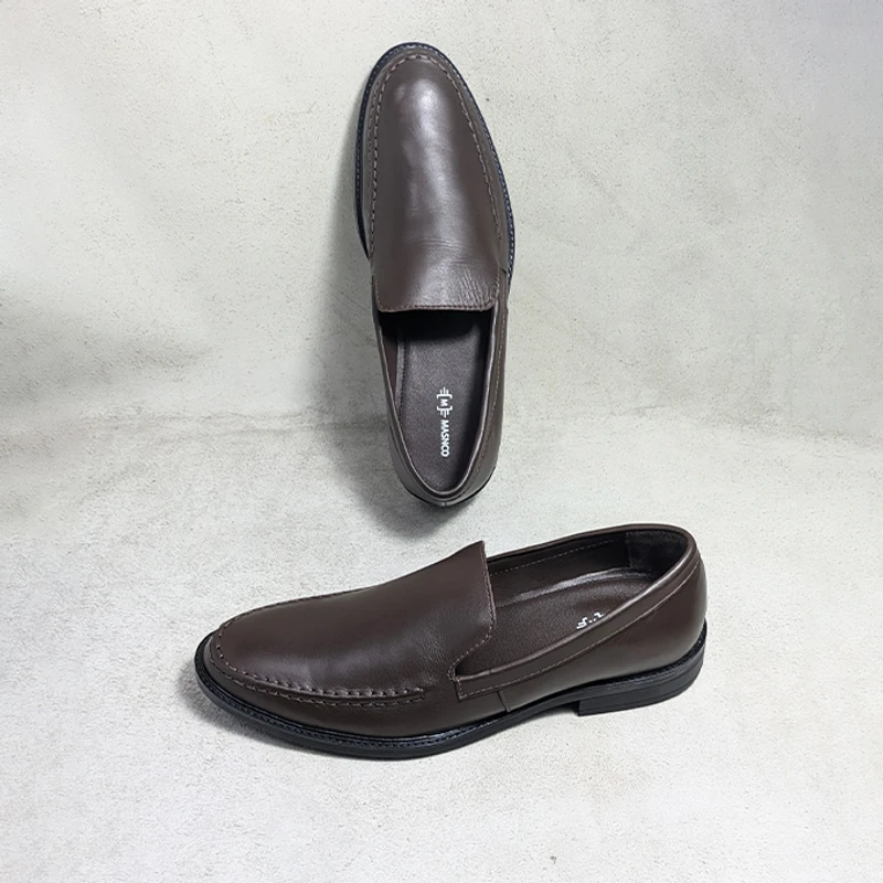 Men's Slip on Office Shoe in Brown