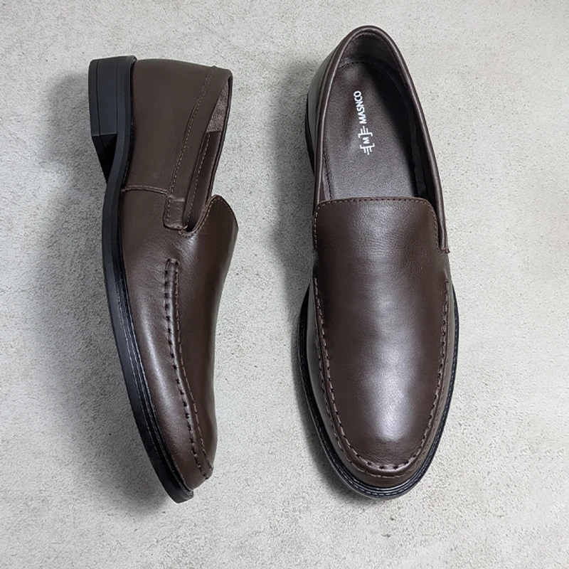 Men's Slip on Office Shoe in Brown - Image 3