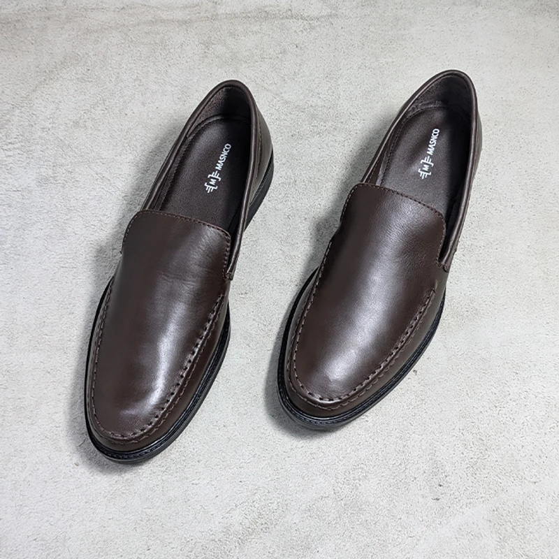 Men's Slip on Office Shoe in Brown - Image 4