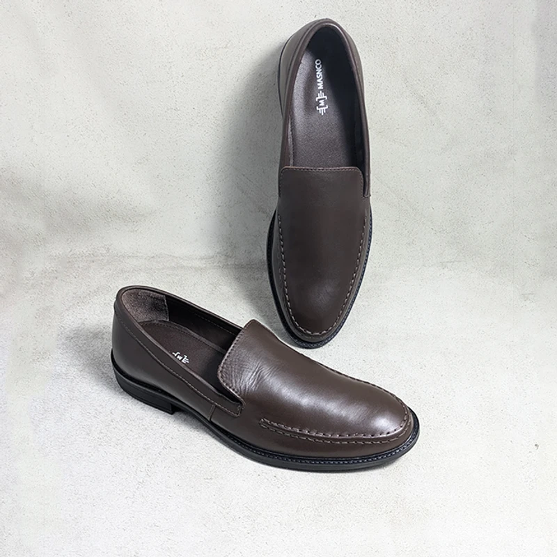 Men's Slip on Office Shoe in Brown - Image 5