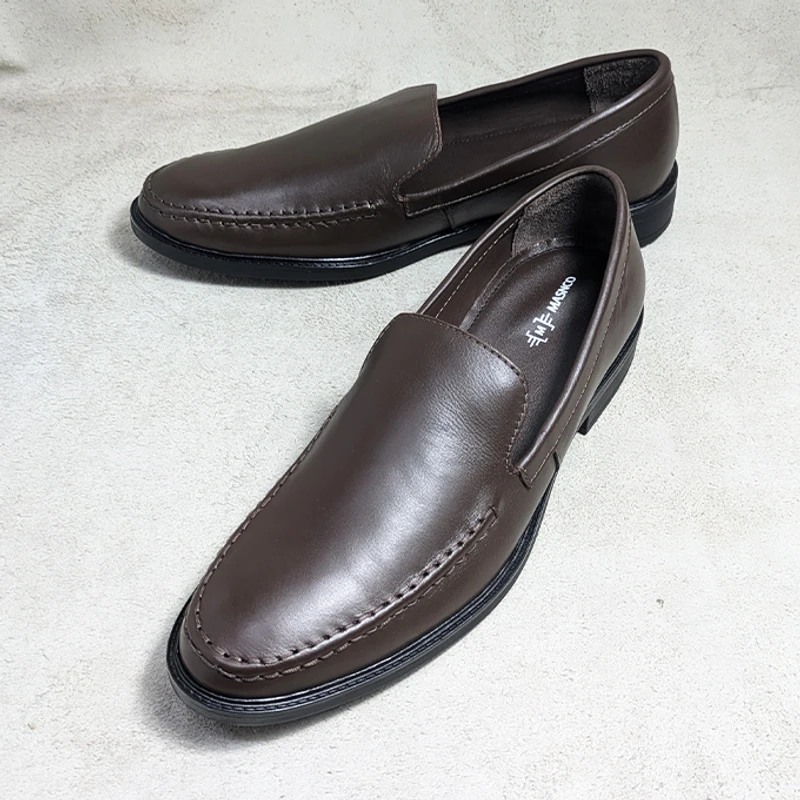 Men's Slip on Office Shoe in Brown - Image 6