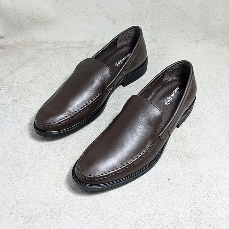 Men's Slip on Office Shoe in Brown - Image 7