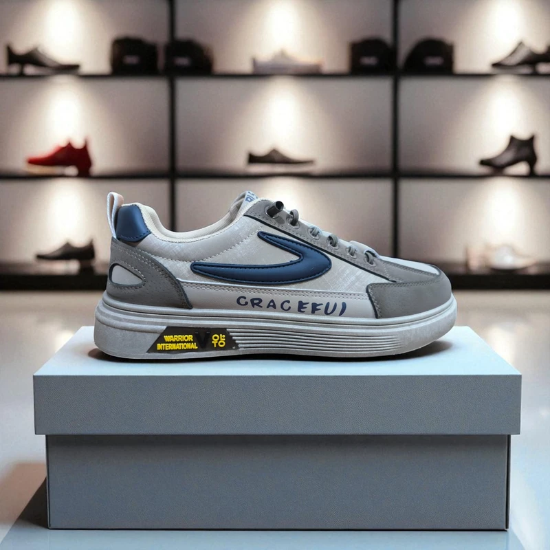 312- Brown Sneaker on Display—Graceful & Stylish Casual Footwear