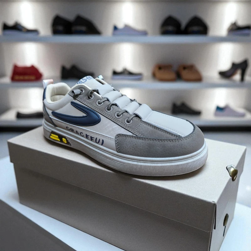 312- Brown Sneaker on Display—Graceful & Stylish Casual Footwear