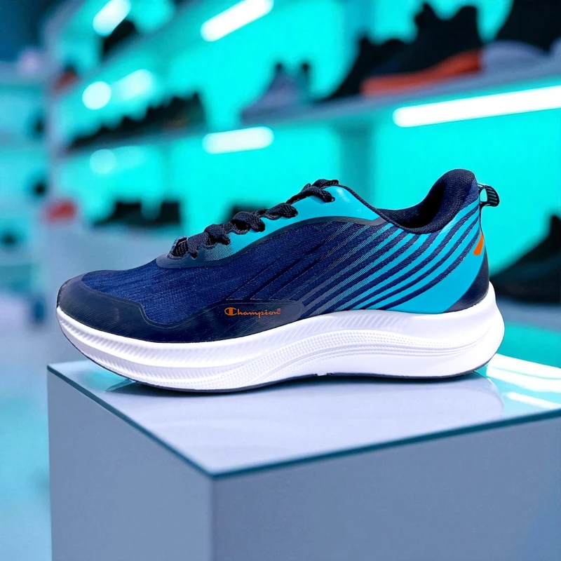 NC47 ⚫ Champion Black Blue Sneakers – Speed Meets Elegance ⚡