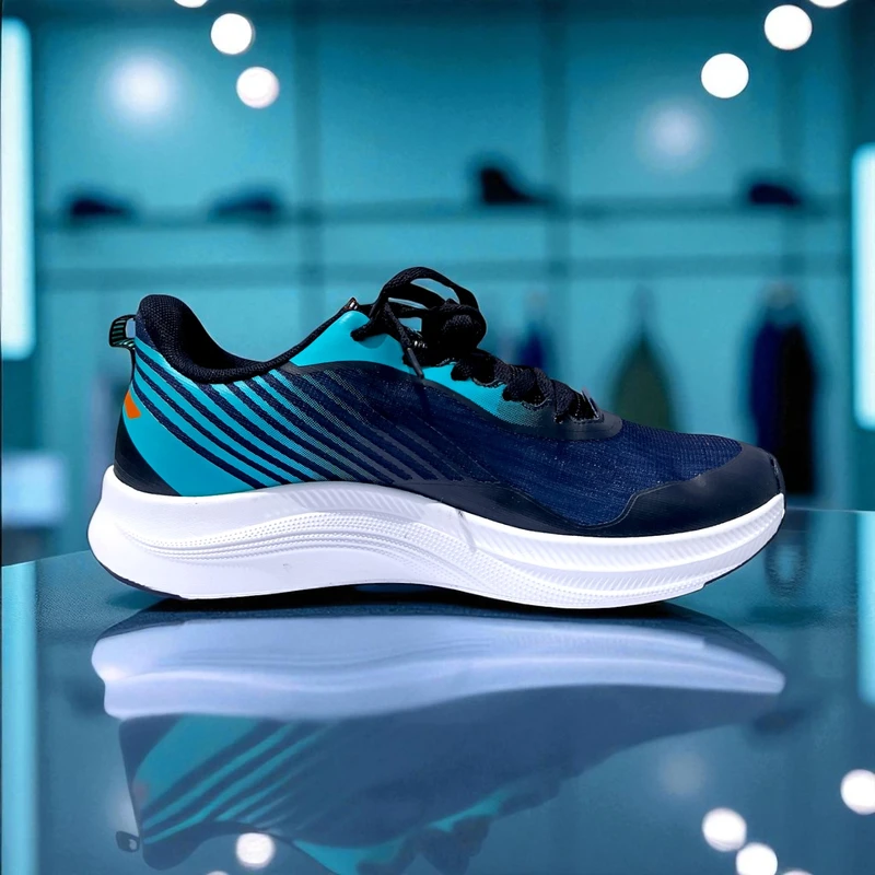 NC47 ⚫ Champion Black Blue Sneakers – Speed Meets Elegance ⚡ - Image 3