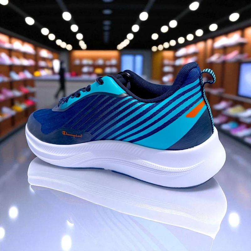 NC47 ⚫ Champion Black Blue Sneakers – Speed Meets Elegance ⚡ - Image 5