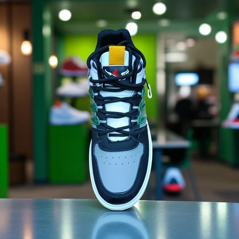 004 - Gray -White Men’s Casual & Training Sneakers - Image 3