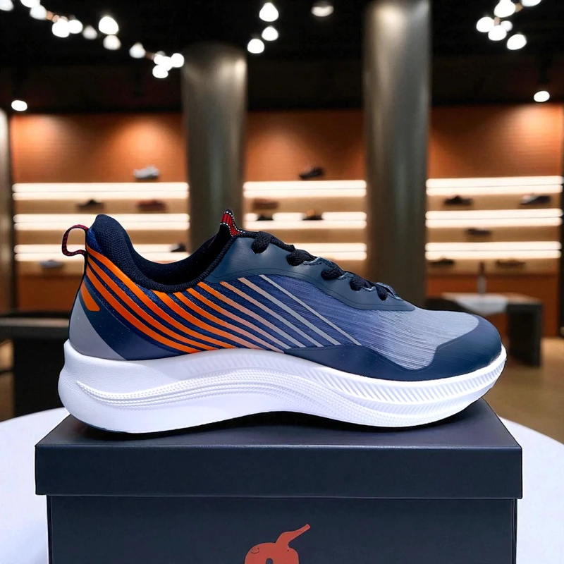 NC47 ⚪ Champion Gray Orange Sneakers – Fresh Look, Max Comfort ⚡