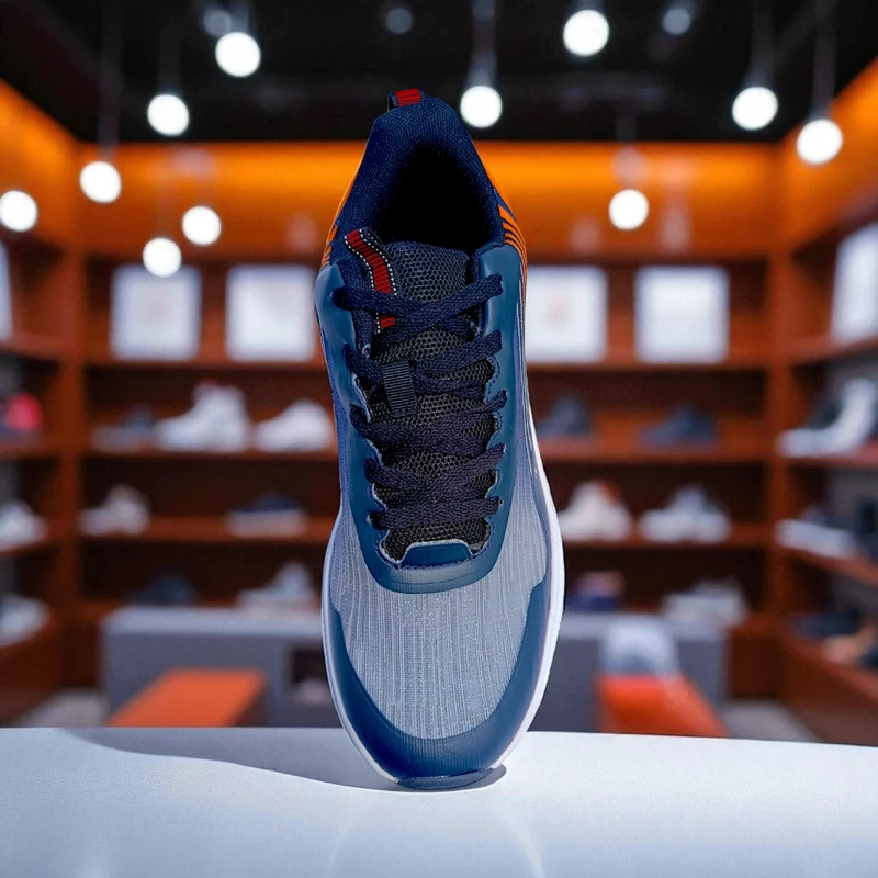 NC47 ⚪ Champion Gray Orange Sneakers – Fresh Look, Max Comfort ⚡ - Image 3