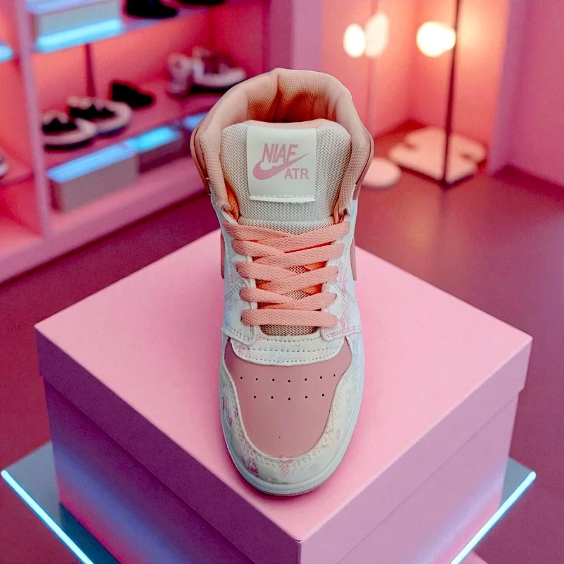 202- Pink Travel & Western Vibe Purple High-Top Sneakers – বাইক রাইড ও অ্যাডভেঞ্চারের জন্য স্টাইলিশ চয়েস - Image 4