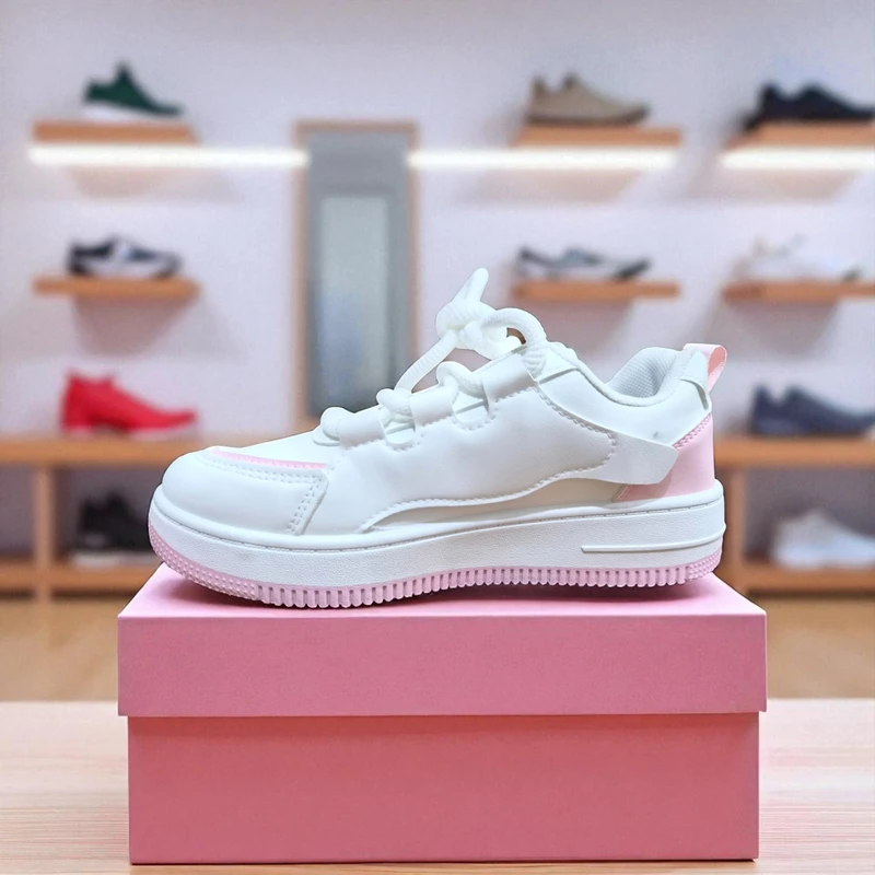 212 - White Sneakers with Heart-Shaped Cutouts and Trendy Design—Perfect for a Chic Look