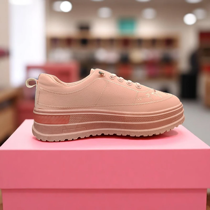 226 - Pink Sneakers with Sequin "LOVE" Design and Butterfly Chain—Perfect for Trendy and Playful Days - Image 3