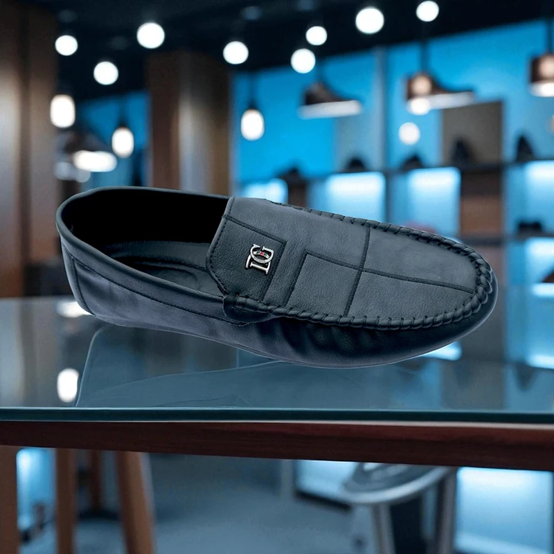 119 ⚫ Premium Black Loafer – Class, Comfort & Elegance