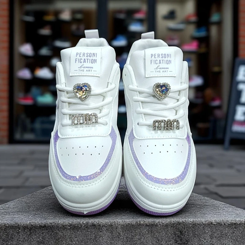 221-  Purple Sneakers  —Perfect for Casual, Playful Days & All-Day Comfort - Image 3