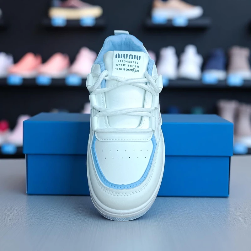 Cute White Sneakers with Pink and Blue Accents—Perfect for Casual, Playful Days & All-Day Comfort - Image 4