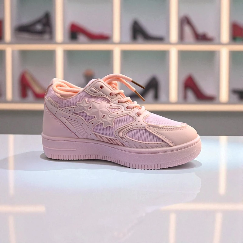 229 – Trendy Pink Sneakers with Star Embellishment – দারুন আরামদায়ক, স্টাইলিশ মেয়েদের জন্য বেস্ট চয়েস - Image 5