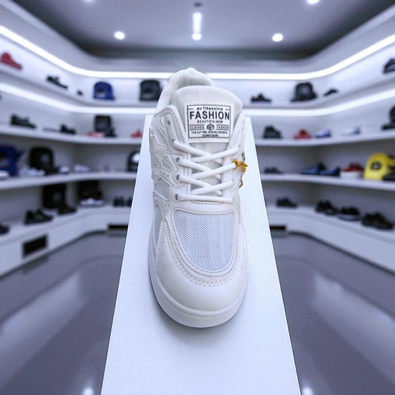 229 – Trendy White Sneakers with Star Embellishment – দারুন আরামদায়ক, স্টাইলিশ মেয়েদের জন্য বেস্ট চয়েস - Image 5