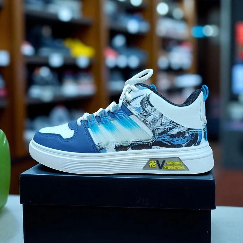 004 - Premium Blue-White Men’s Casual & Training Sneakers
