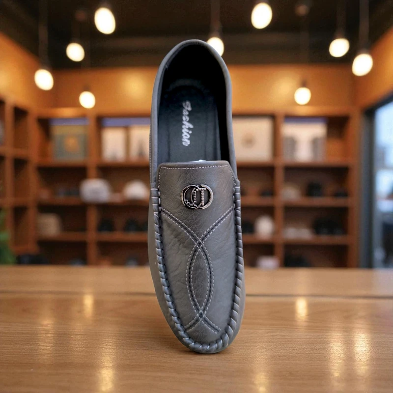 122 -👞 Premium Gray Loafer – Classic Look with Modern Comfort