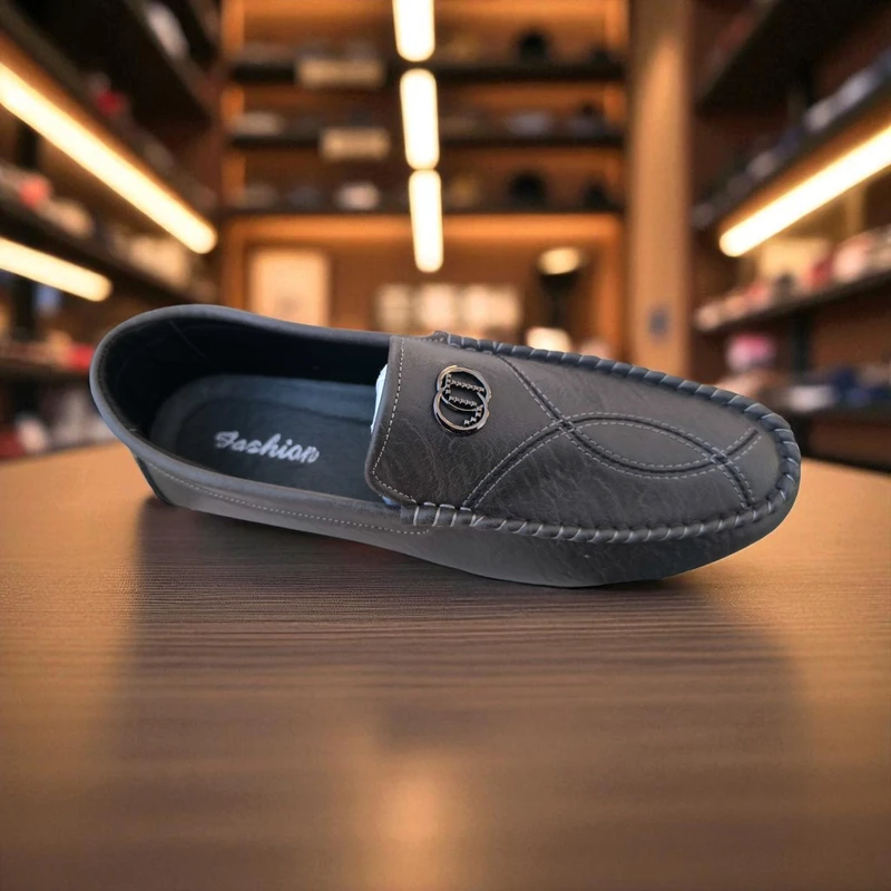122 -👞 Premium Gray Loafer – Classic Look with Modern Comfort