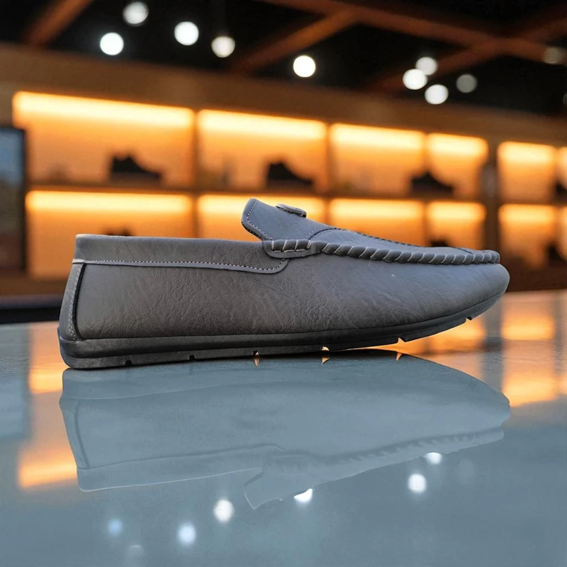 122 -👞 Premium Gray Loafer – Classic Look with Modern Comfort - Image 3