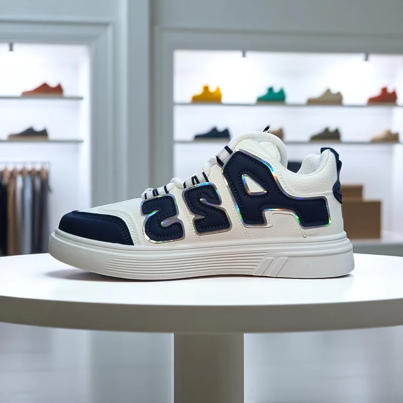 311🔥Blue White Hype Minimalist Sole Sneakers – Street Style Meets Comfort 🔥