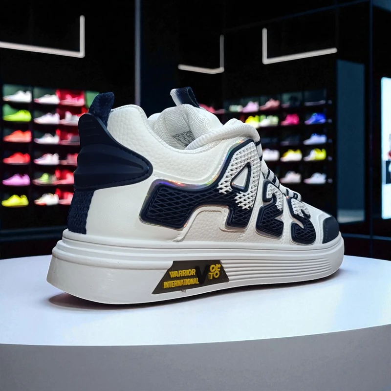 311🔥Blue White Hype Minimalist Sole Sneakers – Street Style Meets Comfort 🔥 - Image 5