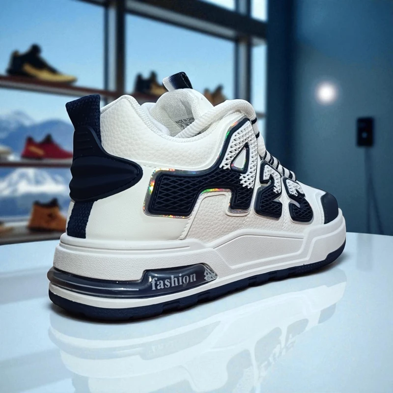 310🔥Blue White Hype Chunky Sneakers – Street Style Meets Comfort 🔥 - Image 5