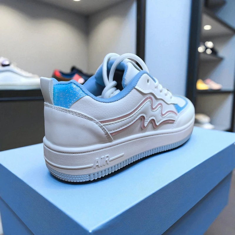 221-Blue Sneakers    Accents—Vibrant & Stylish Casual Footwear