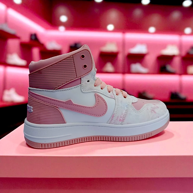 202- Pink Travel & Western Vibe Purple High-Top Sneakers – বাইক রাইড ও অ্যাডভেঞ্চারের জন্য স্টাইলিশ চয়েস - Image 3