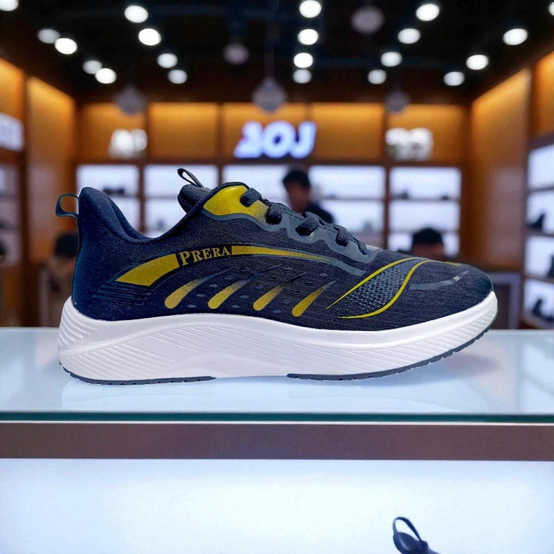 NC46 ⚫ PRERA Black Yellow Sneakers – Power, Comfort & Style ⚡ - Image 3