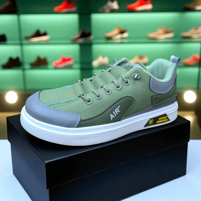 302 -  Olive Green Sneaker —Modern, Sleek & Everyday Ready - Image 4