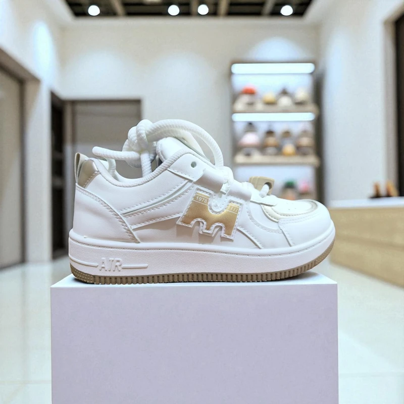 217-Brown & White Sneaker —Classic and Versatile Casual Footwear - Image 4
