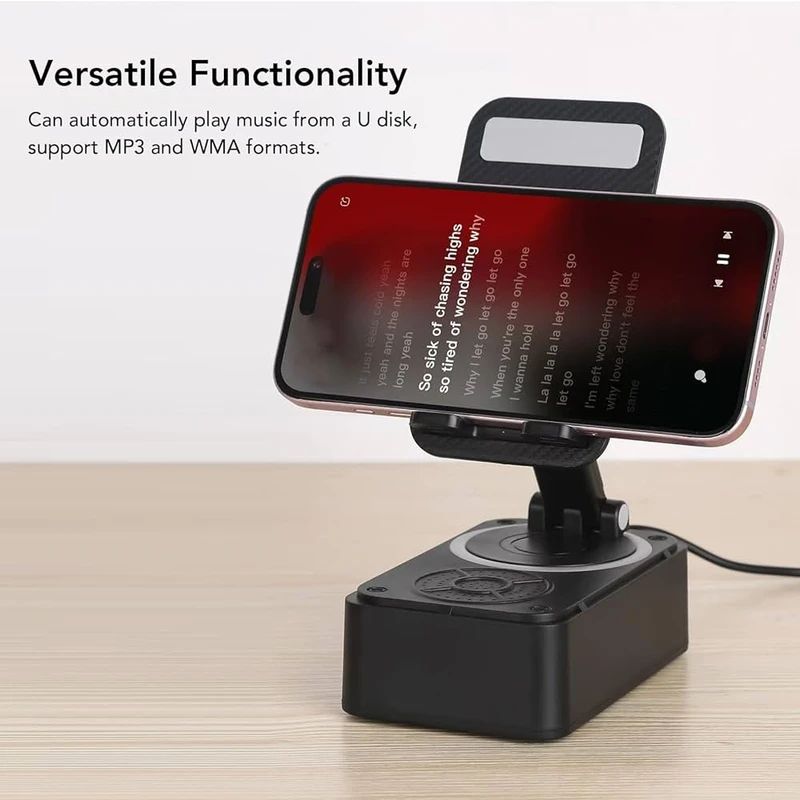 Mobile Holder with Bluetooth Speaker – U Disk & MP3/WMA Supported