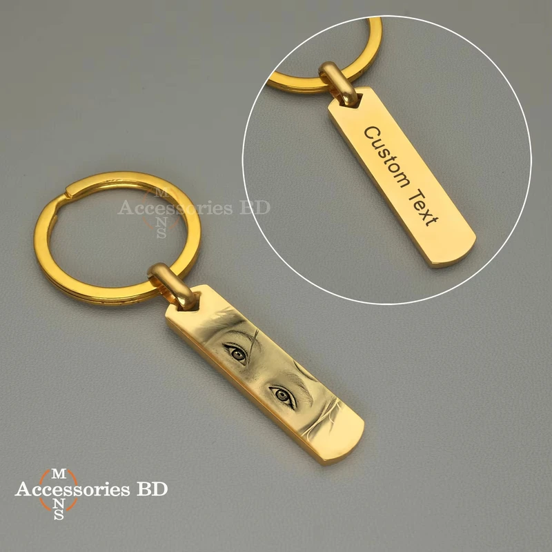 Customized Eyes Photo Key Chain Engraved Eyes Photo Couple Keyring Jewelry Gifts for Lover - Image 3