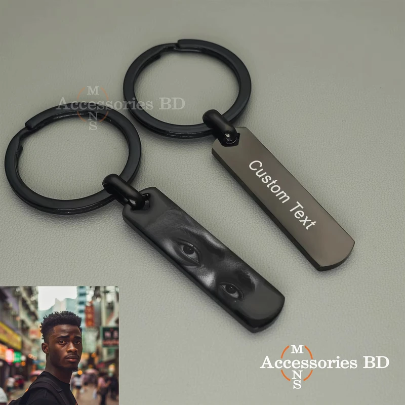Customized Eyes Photo Key Chain Engraved Eyes Photo Couple Keyring Jewelry Gifts for Lover - Image 4