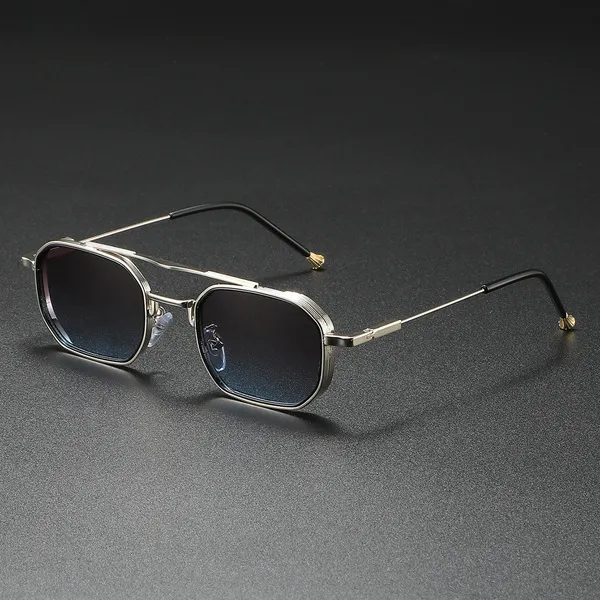 Luxury Square Retro Metal Sunglasses for Men