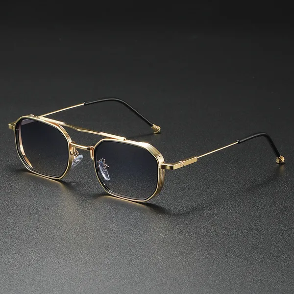 Luxury Square Retro Metal Sunglasses for Men