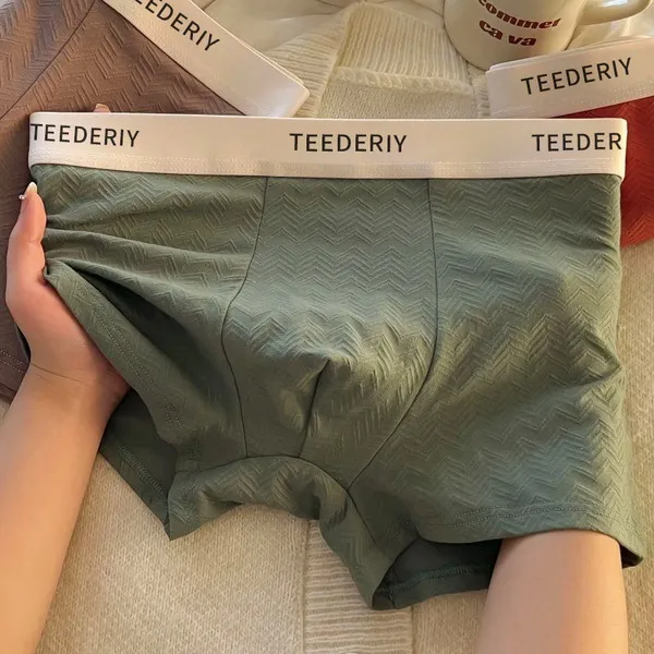 ( 4 Pcs Set ) Men's  Cotton Premium Comfort Boxers - Image 5