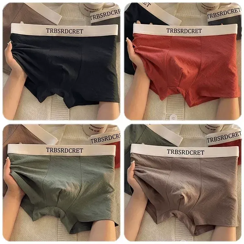 ( 4 Pcs Set ) Men's  Cotton Premium Comfort Boxers - Image 7