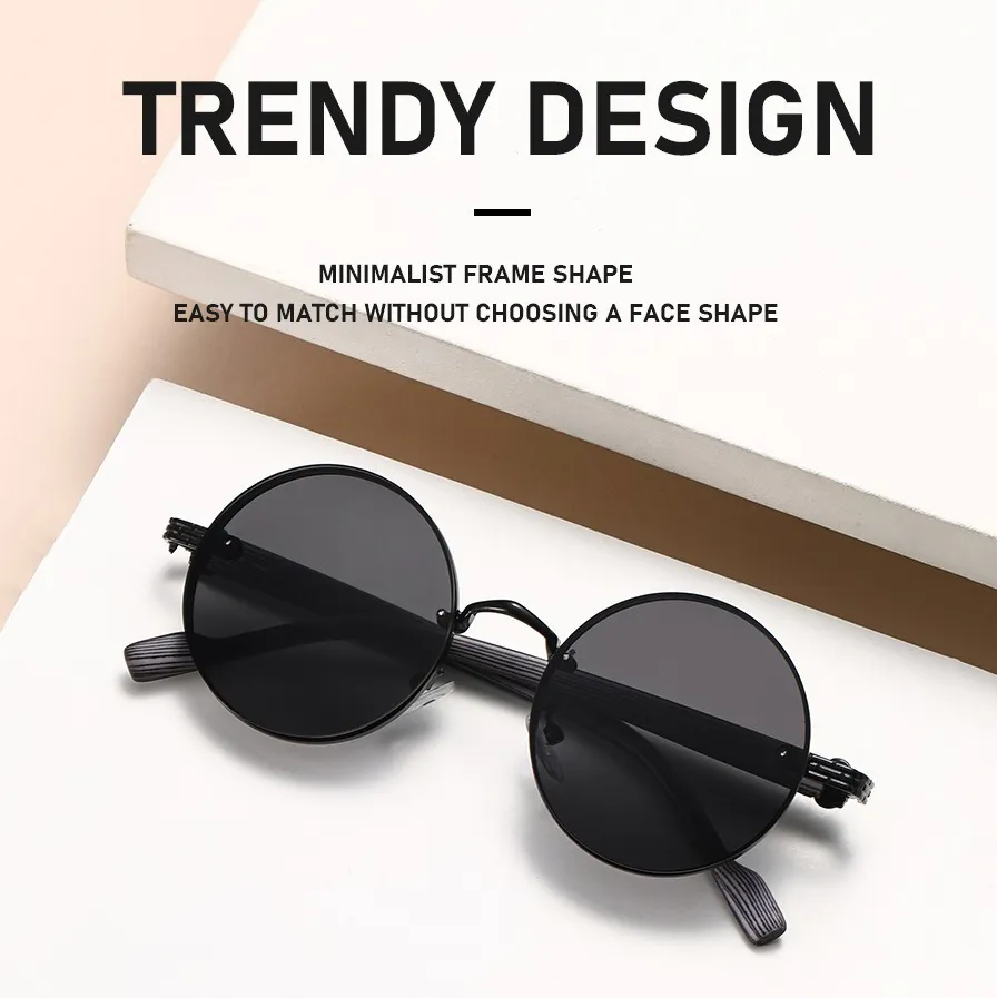 Retro Round Polarized UV Protection Sunglass - Image 5