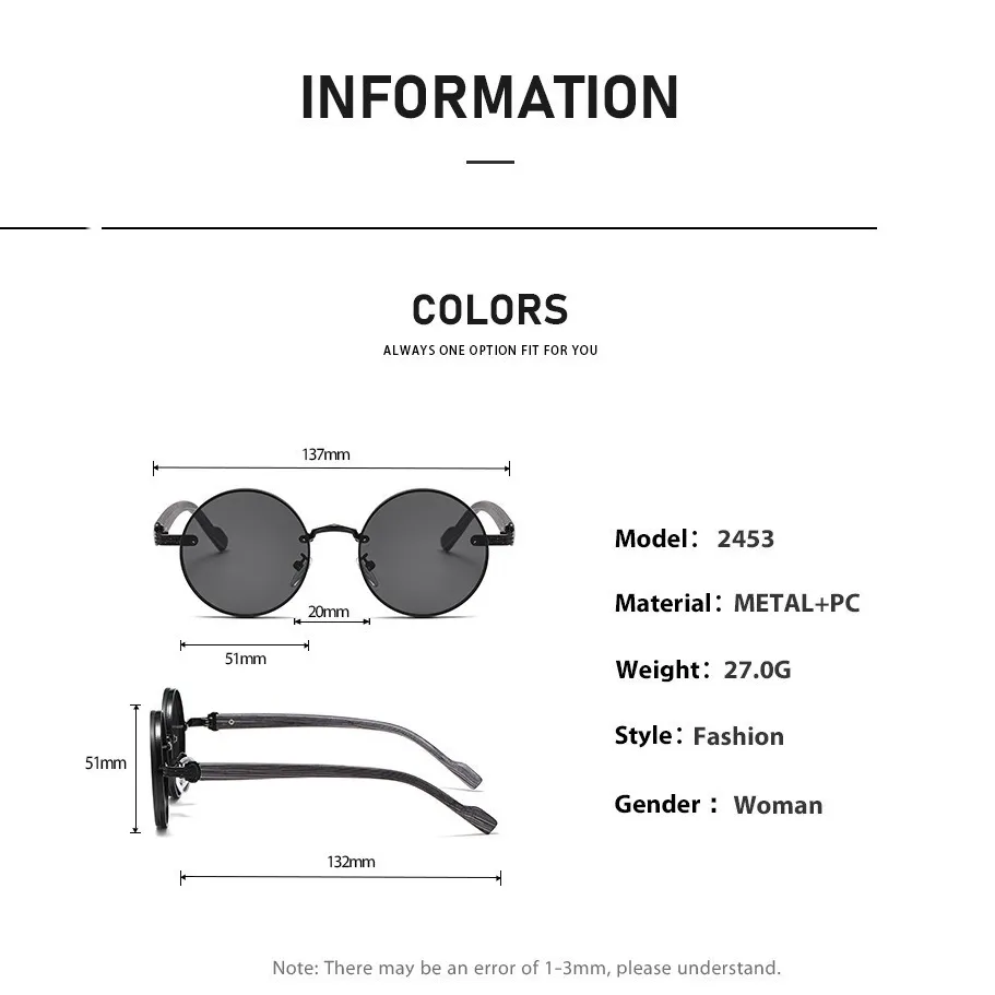 Retro Round Polarized UV Protection Sunglass - Image 8