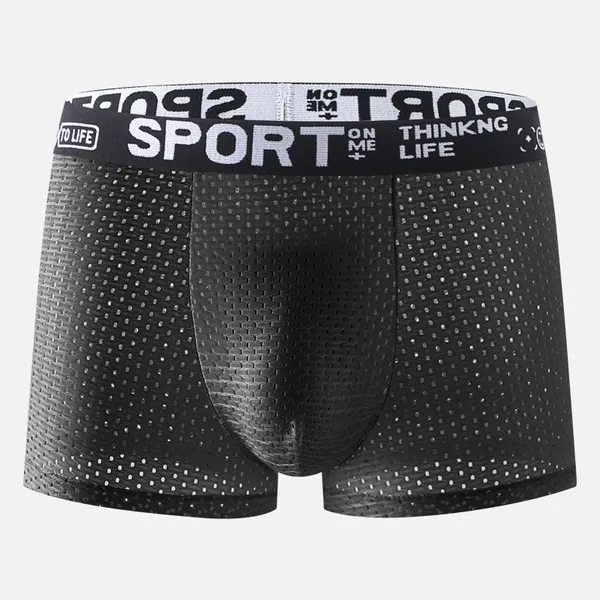 ( 4 Pcs Set ) Men's Cool Fit Ice Silk Boxer - Image 6