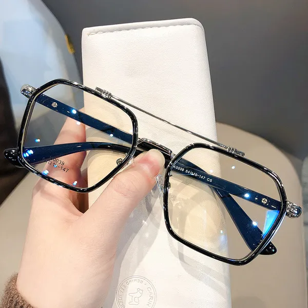 Double Beam Anti-blue Men's Trendy Optical Glass