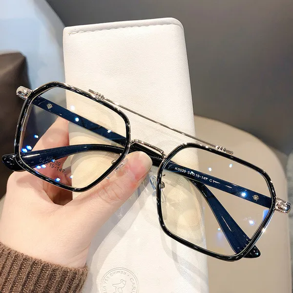 Double Beam Anti-blue Men's Trendy Optical Glass - Image 4