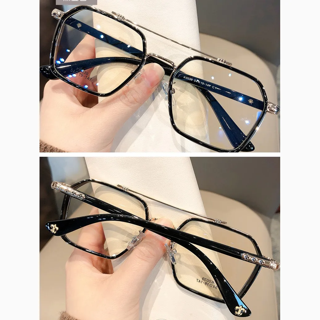 Double Beam Anti-blue Men's Trendy Optical Glass - Image 6