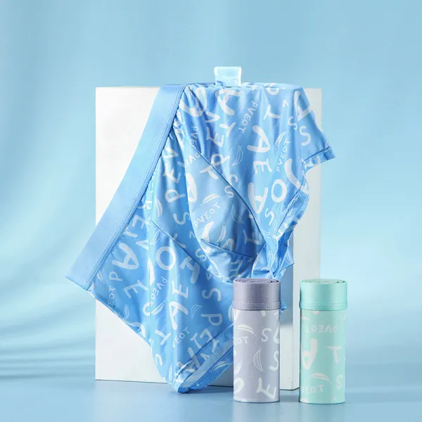 (4 Pcs Set) Ultra Comfort Breathable Ice Silk Boxer