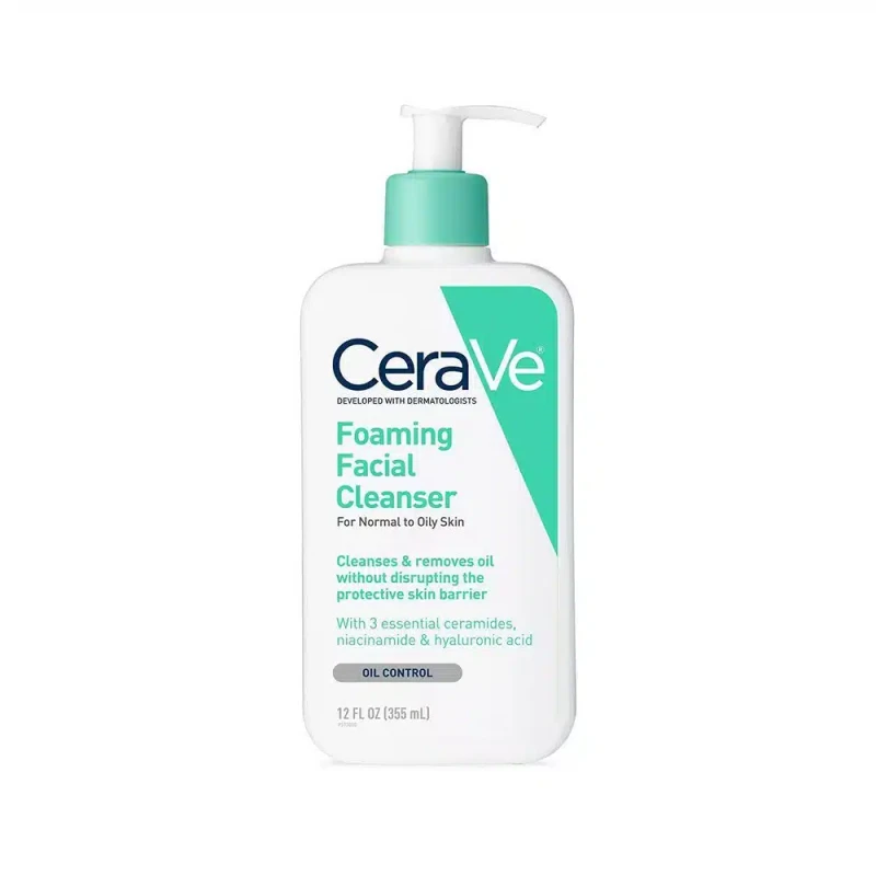 CeraVe Foaming Facial Cleanser for Normal to Oily Skin – 355ml
